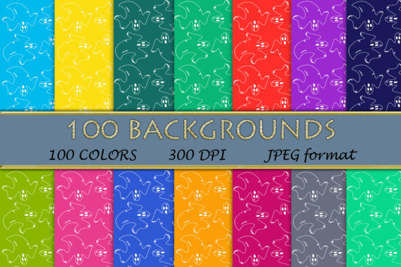 100 Ghost Pattern Digital Papers Collection