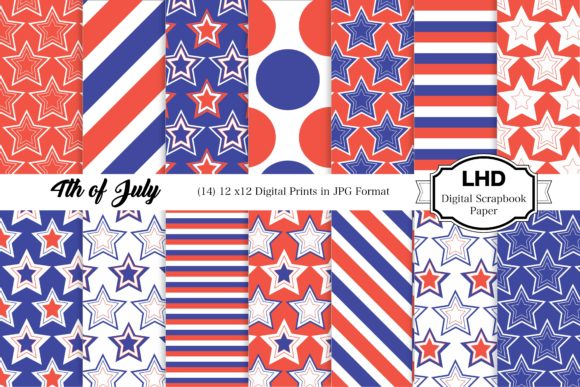 4th of July Digital Paper Pack: A Creative Resource for Design and Crafting