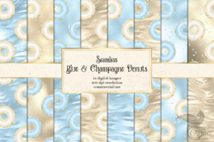 Blue and Champagne Donut Digital Paper: A Versatile Design Resource