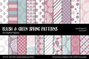 Blush Green Spring Digital Papers: A Versatile Resource for Creative Projects