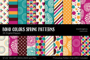 Boho Colors Spring Digital Papers: A Versatile Resource for Creative Projects