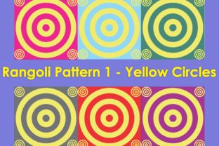 Carpet Pattern Rangoli 1 - Yellow Circle: A Versatile Design for Creative Applications