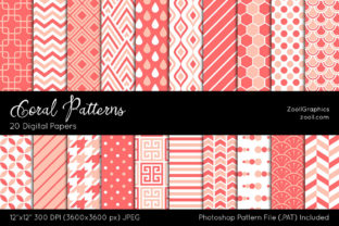 Coral Digital Papers for Creative Projects