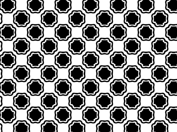 Fractal Pattern Black White