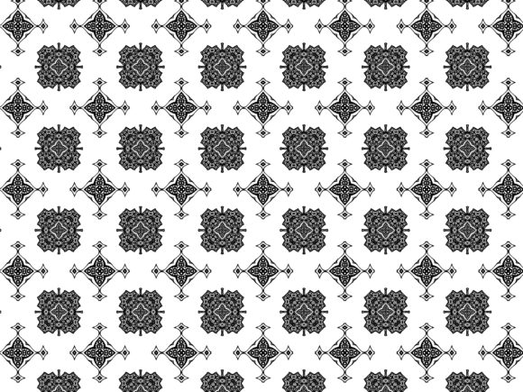 Fractal Pattern Tribal Outline Elegant