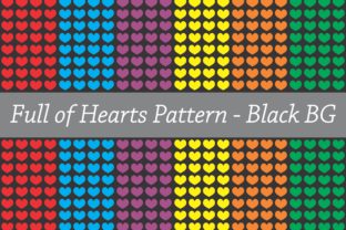 Full of Hearts Pattern - Black BG: A Versatile Design Resource for Creative Projects