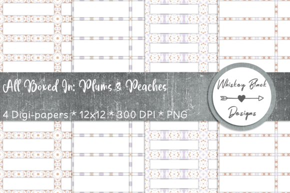 Geometric Purple Boxes Pattern Paper