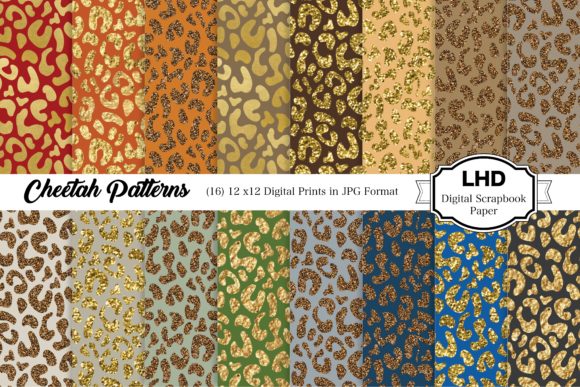 Gold Glitter Cheetah Digital Paper: A Versatile Resource for Creative Projects