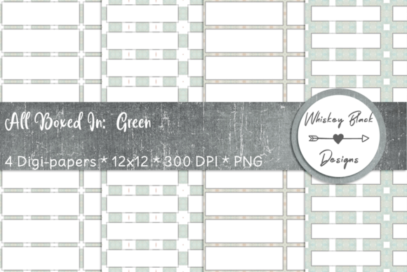 Green Geo Boxes Digital Paper