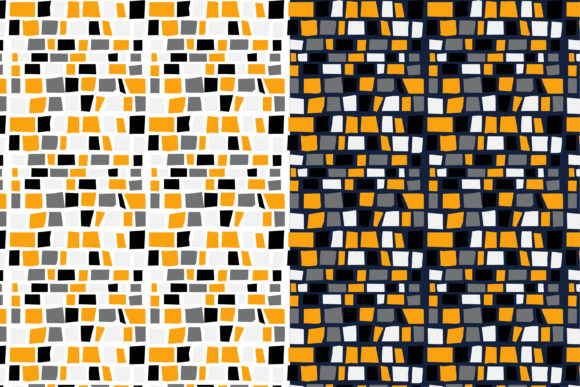 Modern Abstract Design Templates with Terrazzo Texture Pattern in Grey, Blue, Yellow and White