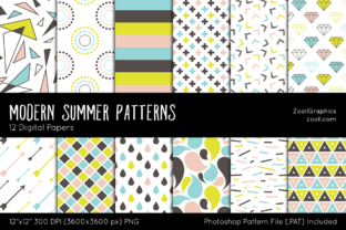 Modern Summer Digital Papers