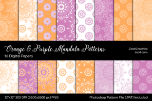 Orange Purple Mandala Digital Papers: A Creative Powerhouse for Modern Designers and Creators