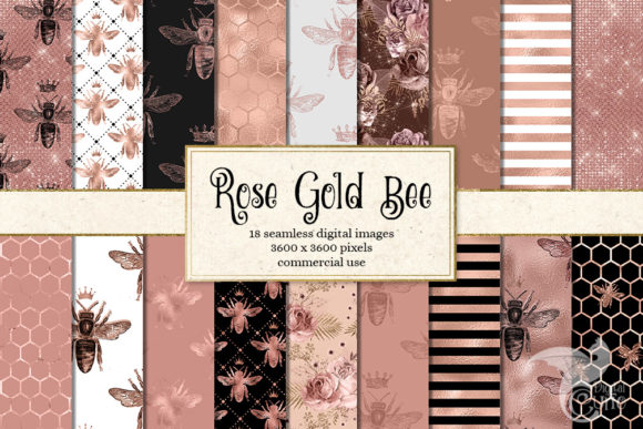 Rose Gold Bee Digital Paper: A Versatile Tool for Creative Professionals