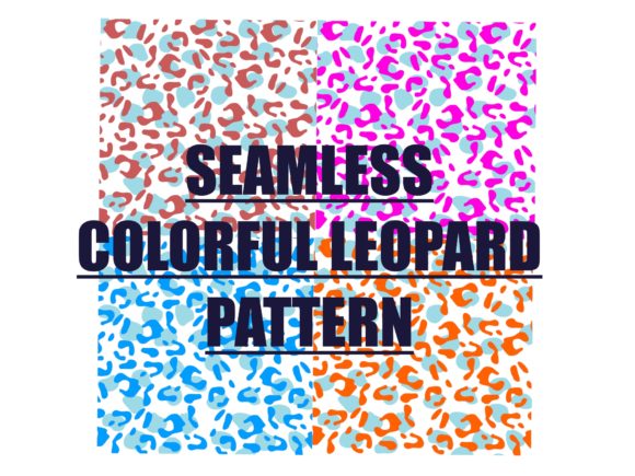 Seamless Colorful Leopard Pattern 4 Colors: A Versatile Design for Creative Projects