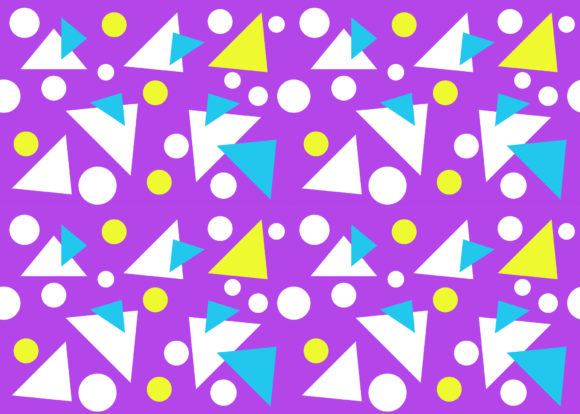 Seamless Pattern Circle Triangle Purple
