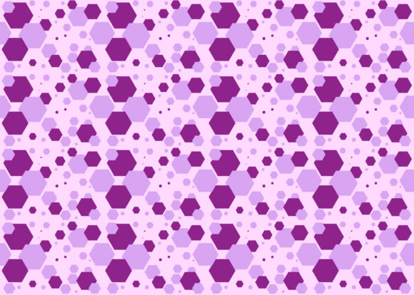 Seamless Pattern Hexagon Purple Pink
