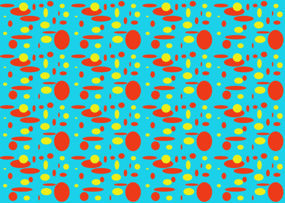 Seamless Pattern Oval Red