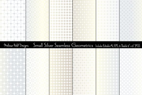 Small Silver Seamless Geometrics