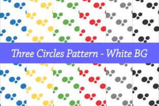 Three Circles Pattern - White BG: A Versatile Design Asset for Creative Projects