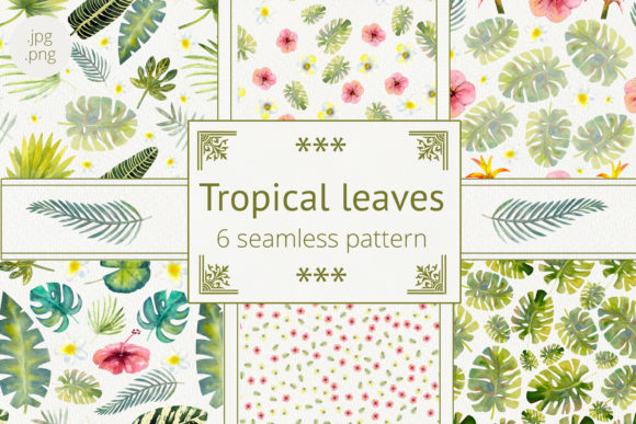 Tropical Leaves Watercolor Design for Creative Projects